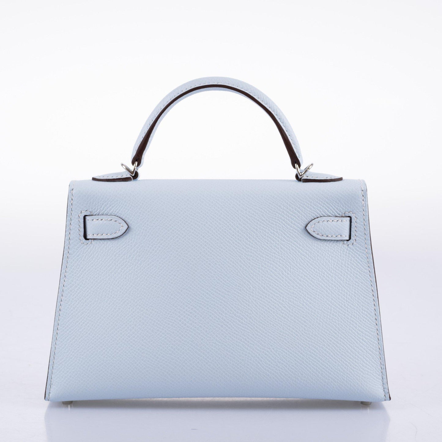 Hermes Kelly 20 Mini II Bleu Brume Hydra Epsom Palladium Hardware