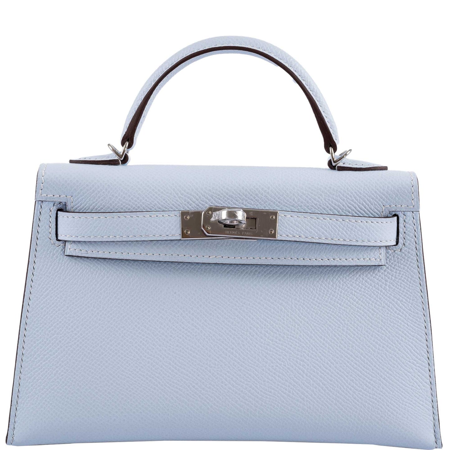 Hermes Kelly 20 Mini II Bleu Brume Hydra Epsom Palladium Hardware