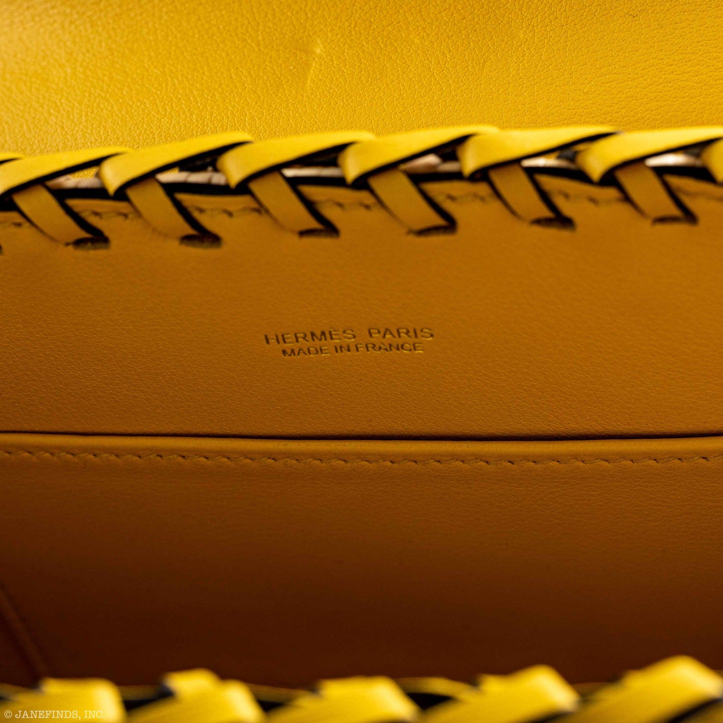 Hermes Kelly 20 Mini Picnic Jaune de Naples Swift & Osier Wicker Palladium Hardware 2019 D