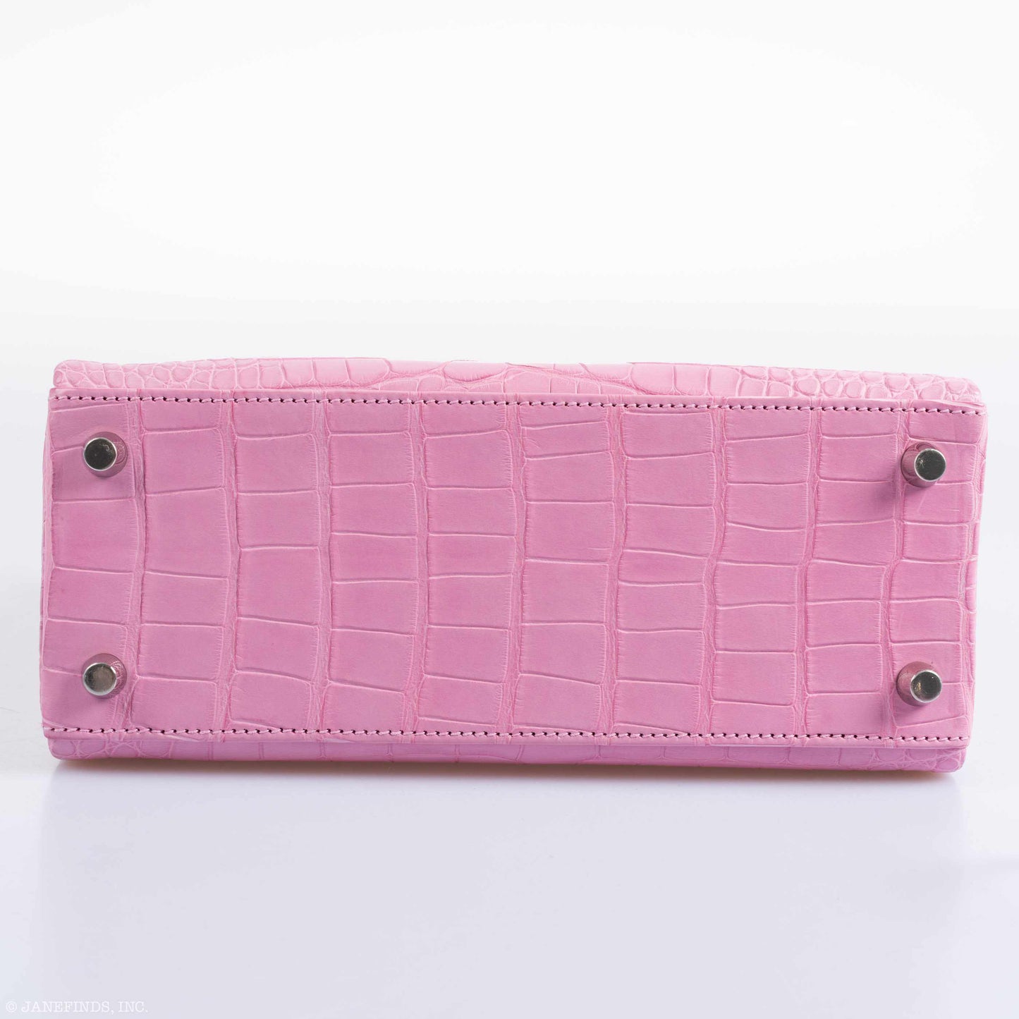 Hermes Kelly 25 Retourne 5P Bubblegum Pink Matte Alligator Palladium Hardware