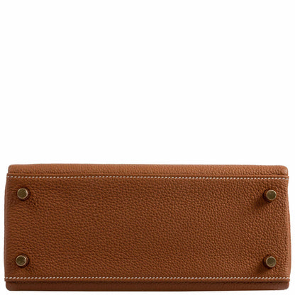 Hermes Kelly 25 Retourne Gold Togo Gold Hardware