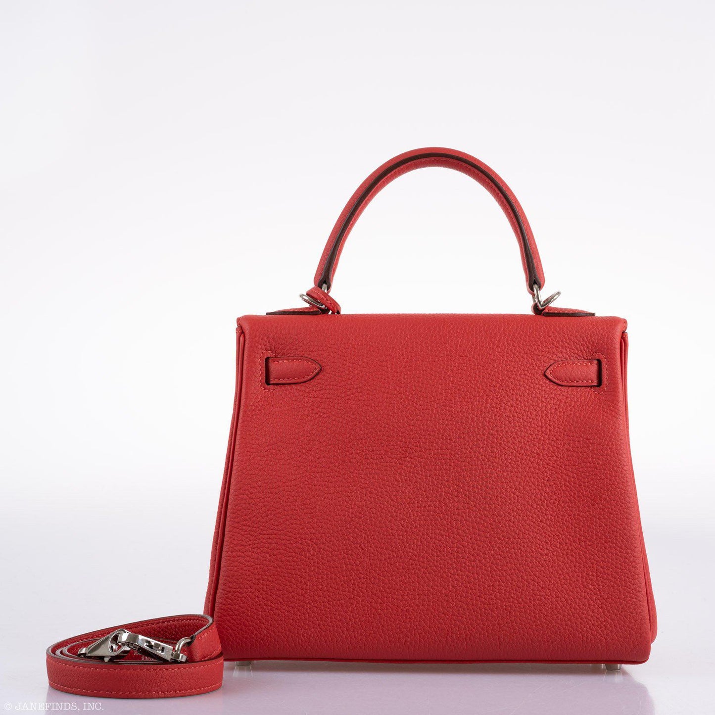Hermes Kelly 25 Retourne Rouge Pivoine Togo