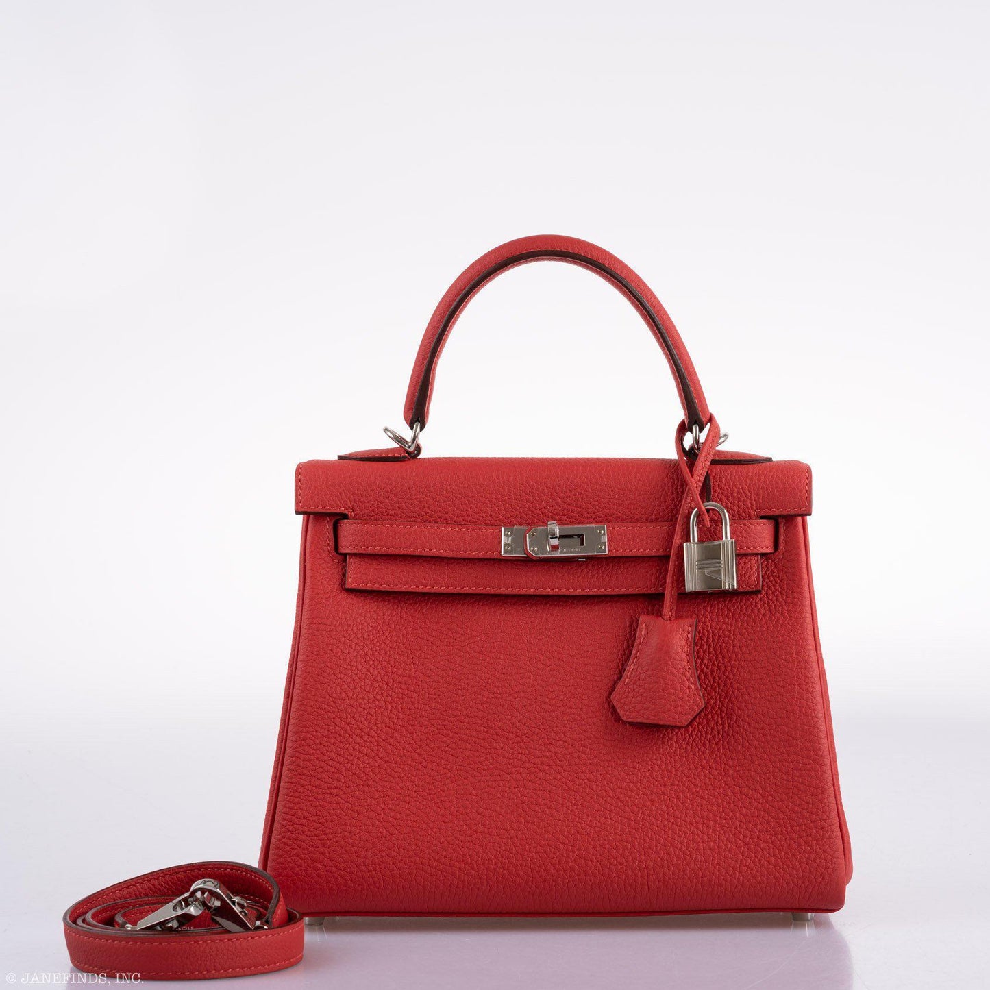 Hermes Kelly 25 Retourne Rouge Pivoine Togo