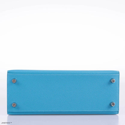 Hermes Kelly 25 Sellier Bleu du Nord Epsom