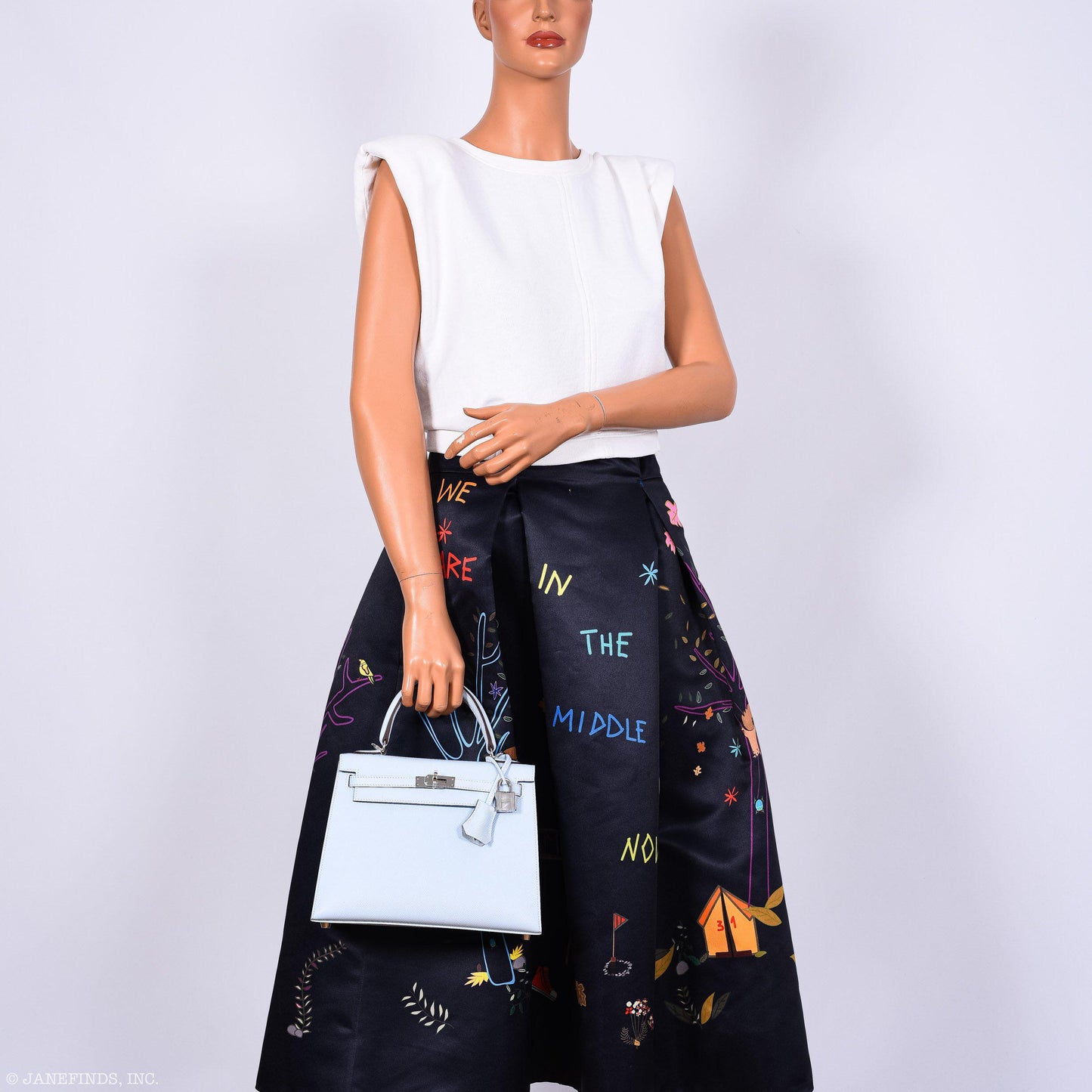 Hermes Kelly 25 Sellier Blue Brume Epsom