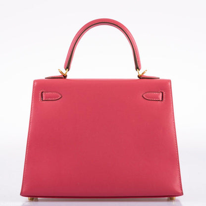 Hermes Kelly 25 Sellier Rose Lipstick Tadelakt