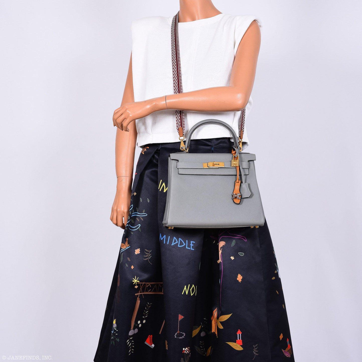 Hermes Kelly 28 HSS Retourne Gris Mouette Togo