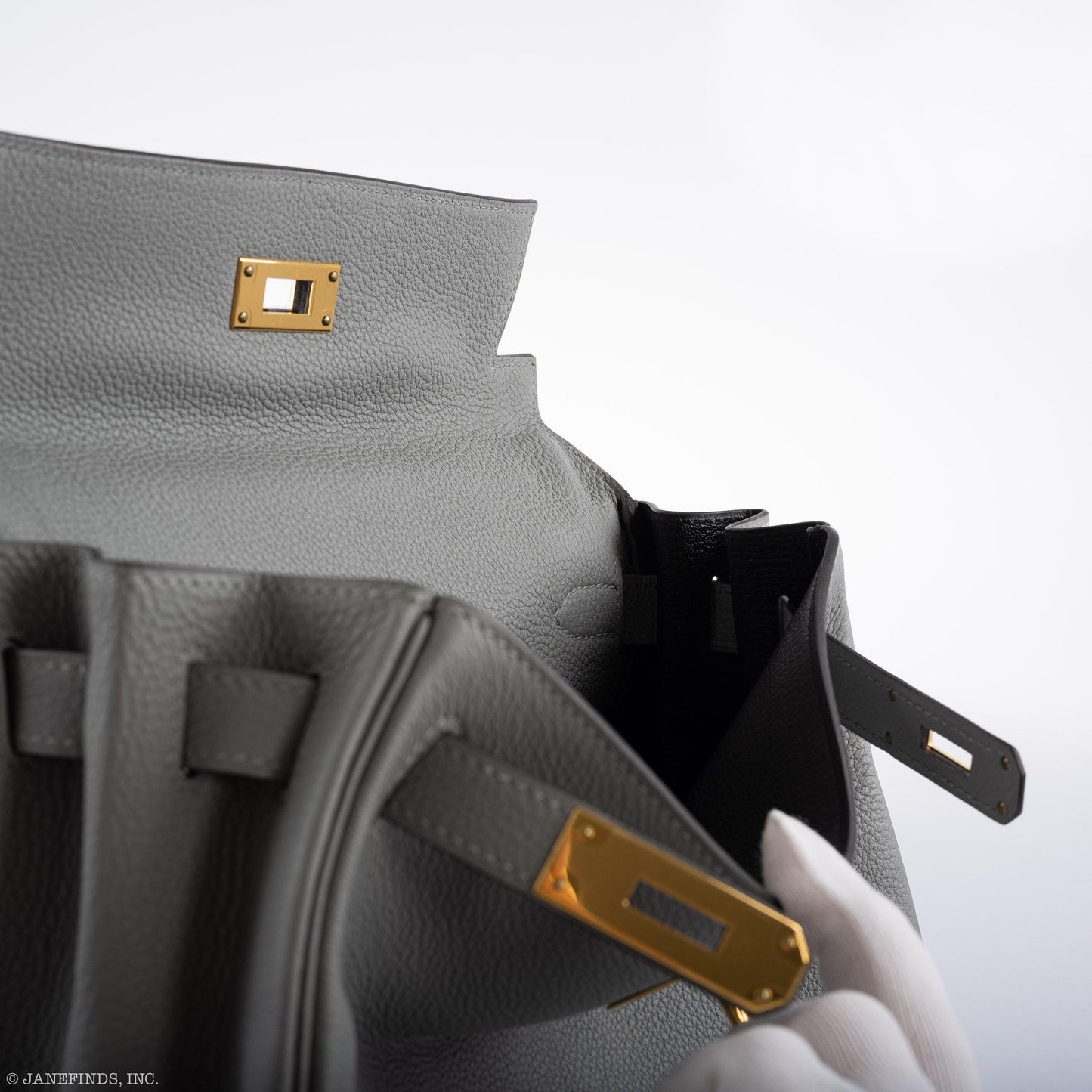 Hermes Kelly 28 HSS Retourne Gris Mouette Togo