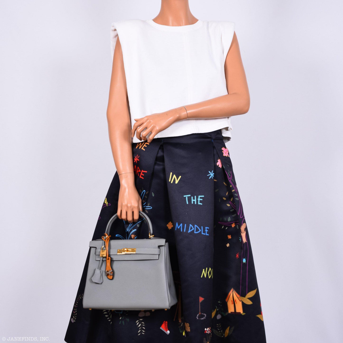 Hermes Kelly 28 HSS Retourne Gris Mouette Togo