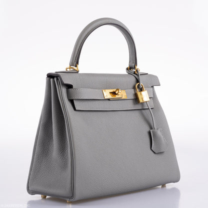 Hermes Kelly 28 HSS Retourne Gris Mouette Togo