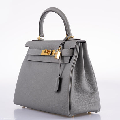 Hermes Kelly 28 HSS Retourne Gris Mouette Togo