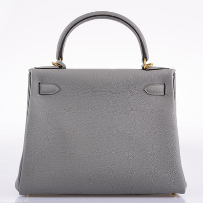 Hermes Kelly 28 HSS Retourne Gris Mouette Togo