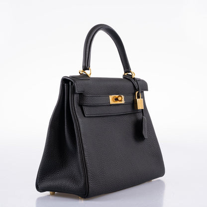 Hermes Kelly 28 Retourne Black Togo