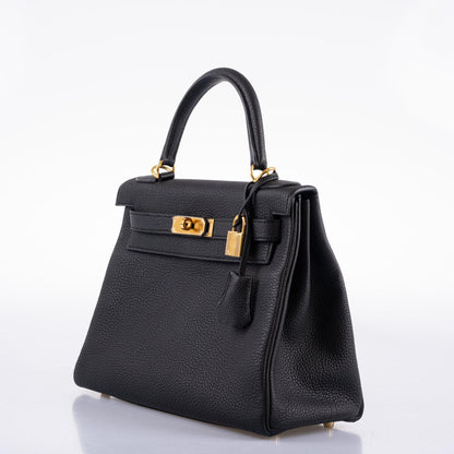 Hermes Kelly 28 Retourne Black Togo