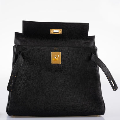 Hermes Kelly 28 Retourne Black Togo