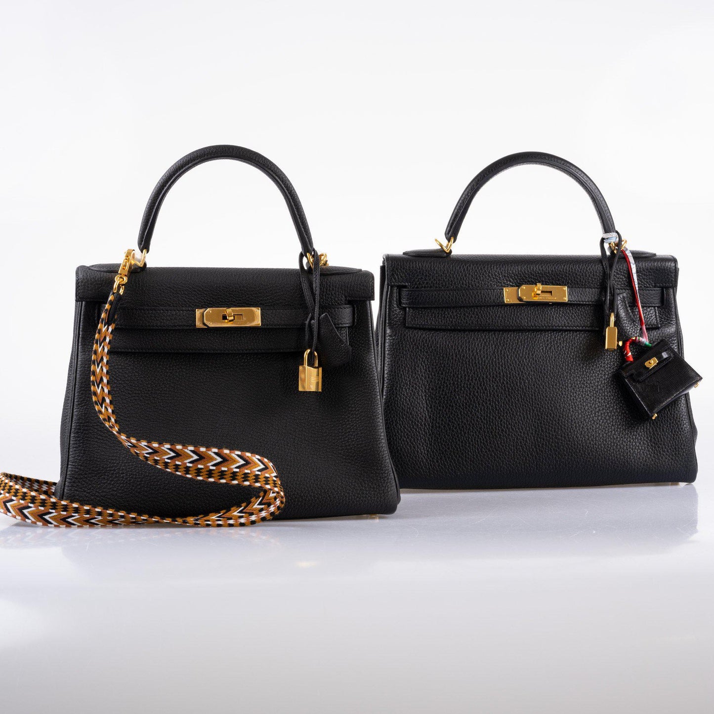 Hermes Kelly 28 Retourne Black Togo