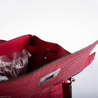 Hermes Kelly 28 Retourne Rose Extreme Matte Alligator