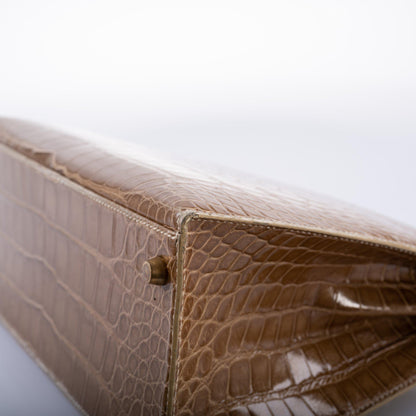 Hermes Kelly 28 Sellier Ficelle Alligator