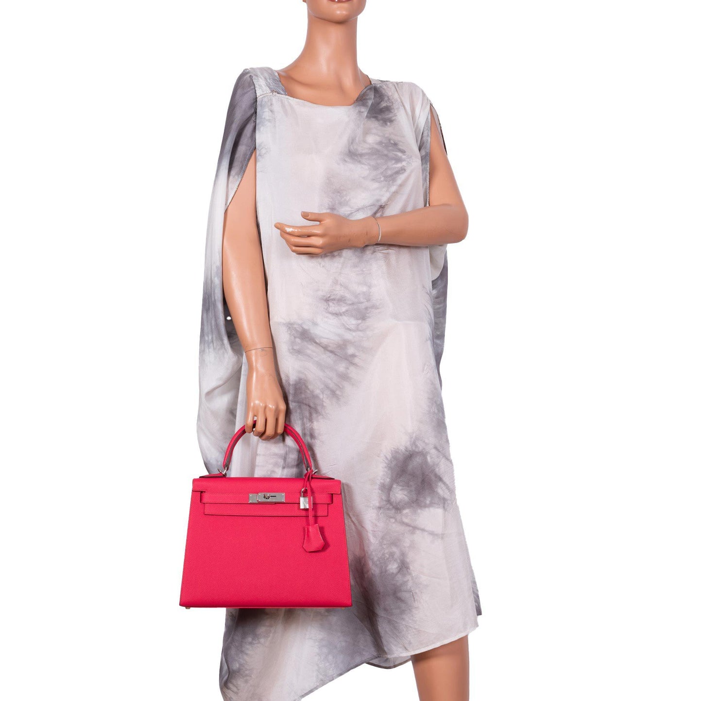 Hermes Kelly 28 Sellier Rose Extreme Epsom
