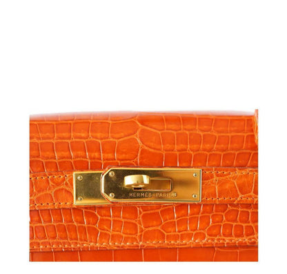 Hermès Kelly 32 Orange Crocodile Bag