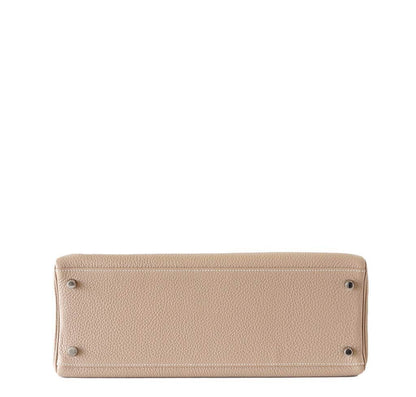 Hermes Kelly 35 Argile Supple Bag PHW