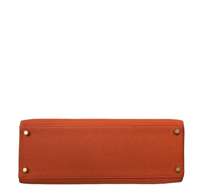 Hermes Kelly 35 Orange Togo Leather Gold Hardware