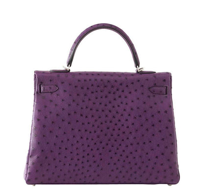 Hermès Kelly 35 Ostrich Violine Bag PHW