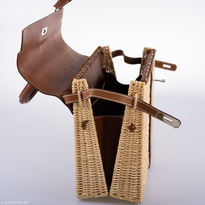 Hermes Kelly 35 Picnic Wicker Barenia
