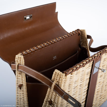 Hermes Kelly 35 Picnic Wicker Barenia