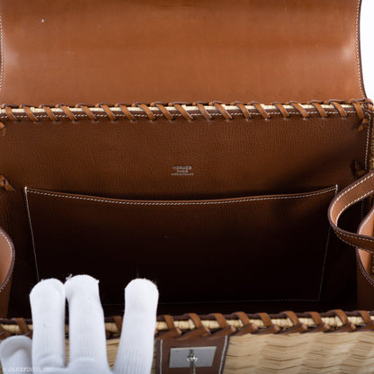 Hermes Kelly 35 Picnic Wicker Barenia