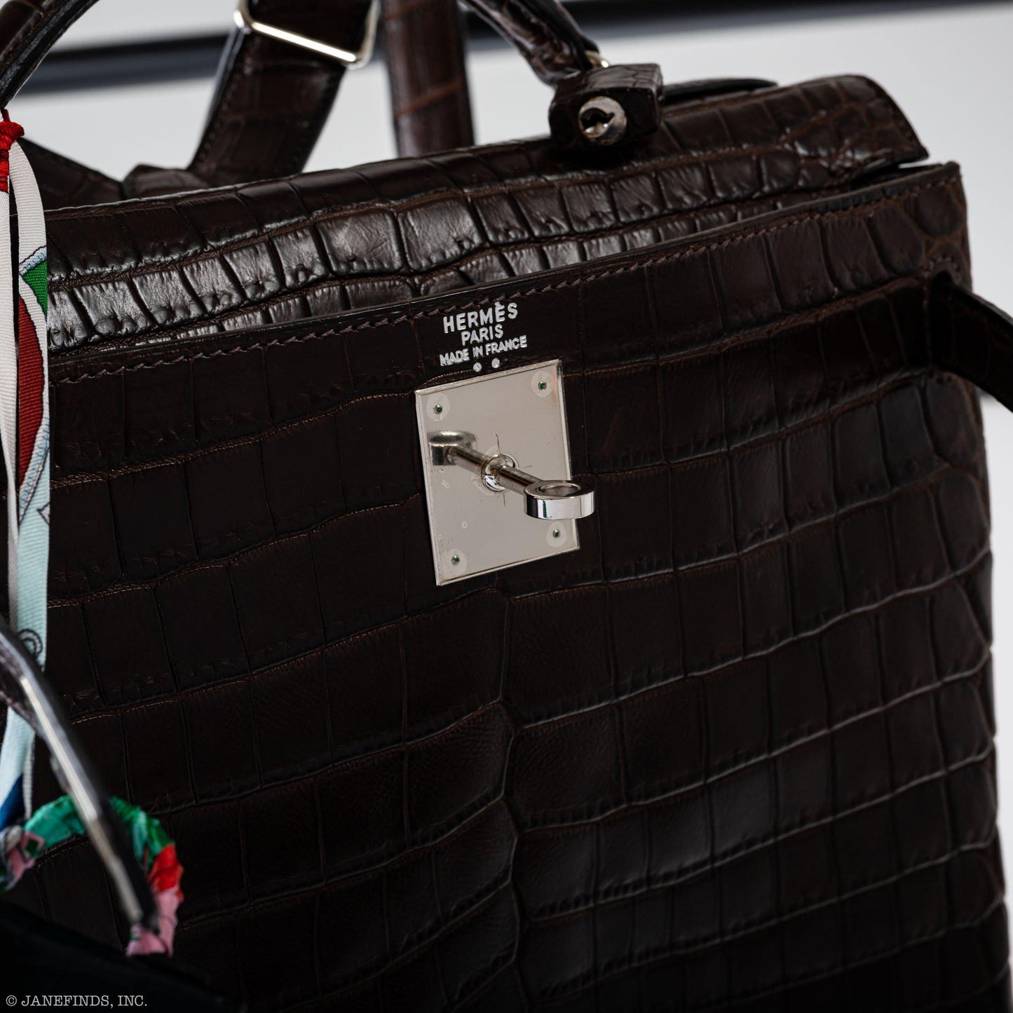 Hermes Kelly Ado 27 Matte Havane Nilo Crocodile