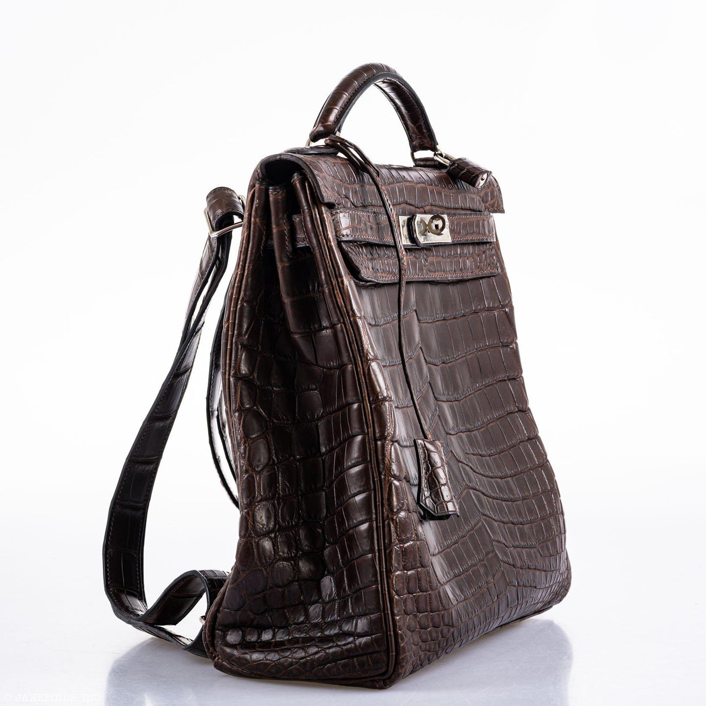 Hermes Kelly Ado 27 Matte Havane Nilo Crocodile