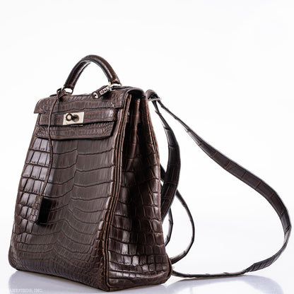 Hermes Kelly Ado 27 Matte Havane Nilo Crocodile