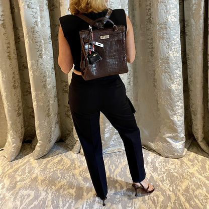Hermes Kelly Ado 27 Matte Havane Nilo Crocodile