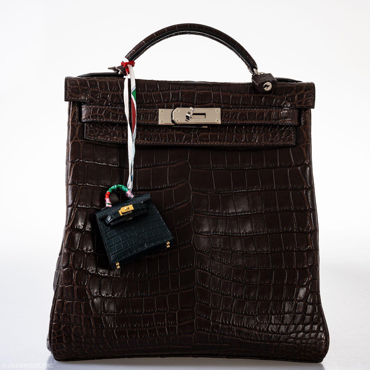 Hermes Kelly Ado 27 Matte Havane Nilo Crocodile
