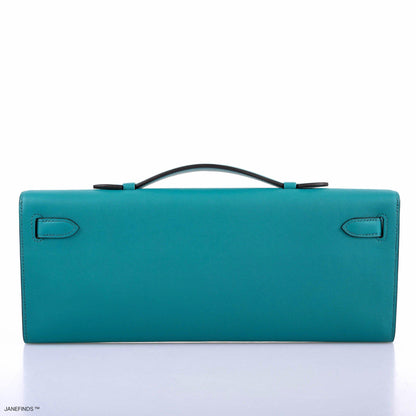 Hermes Kelly Cut Blue Paon Swift