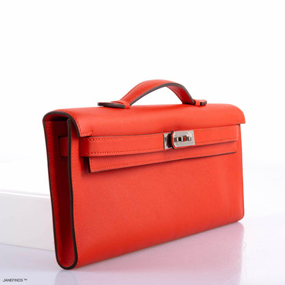Short Title Hermes Kelly Cut Capucine Swift