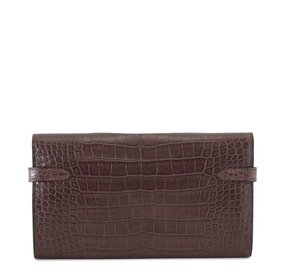 Hermès Kelly Clutch Bag Alligator Havane