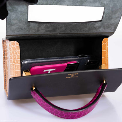 Hermes petit h Minaudiere Porosus Crocodile