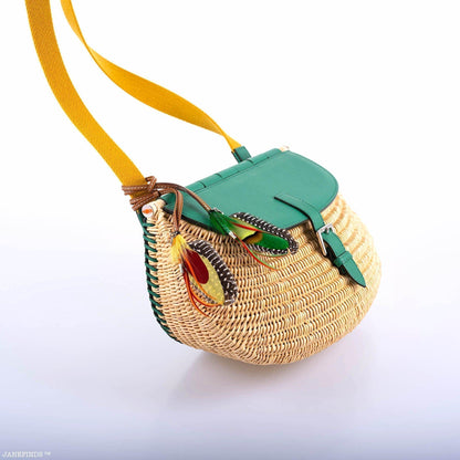 Hermes Wicker Fish Basket Crossbody