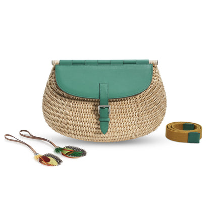 Hermes Wicker Fish Basket Crossbody