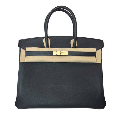 Hermes Birkin 35 Black Epsom Leather Gold Hardware