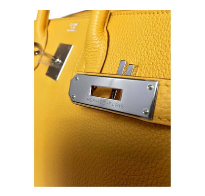 Hermes Birkin 30 Soleil Yellow Togo Leather Palladium Hardware
