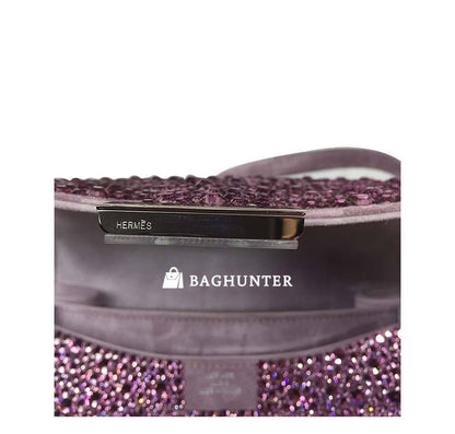 Hermes Constance Mini 18 Lilas Swarovski Crystal Suede Palladium Hardware