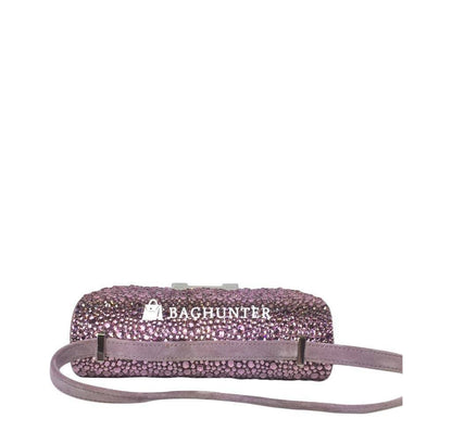 Hermes Constance Mini 18 Lilas Swarovski Crystal Suede Palladium Hardware