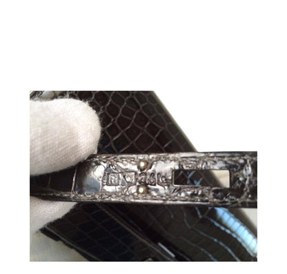 Hermès Kelly Cut Crocodile Graphite Bag