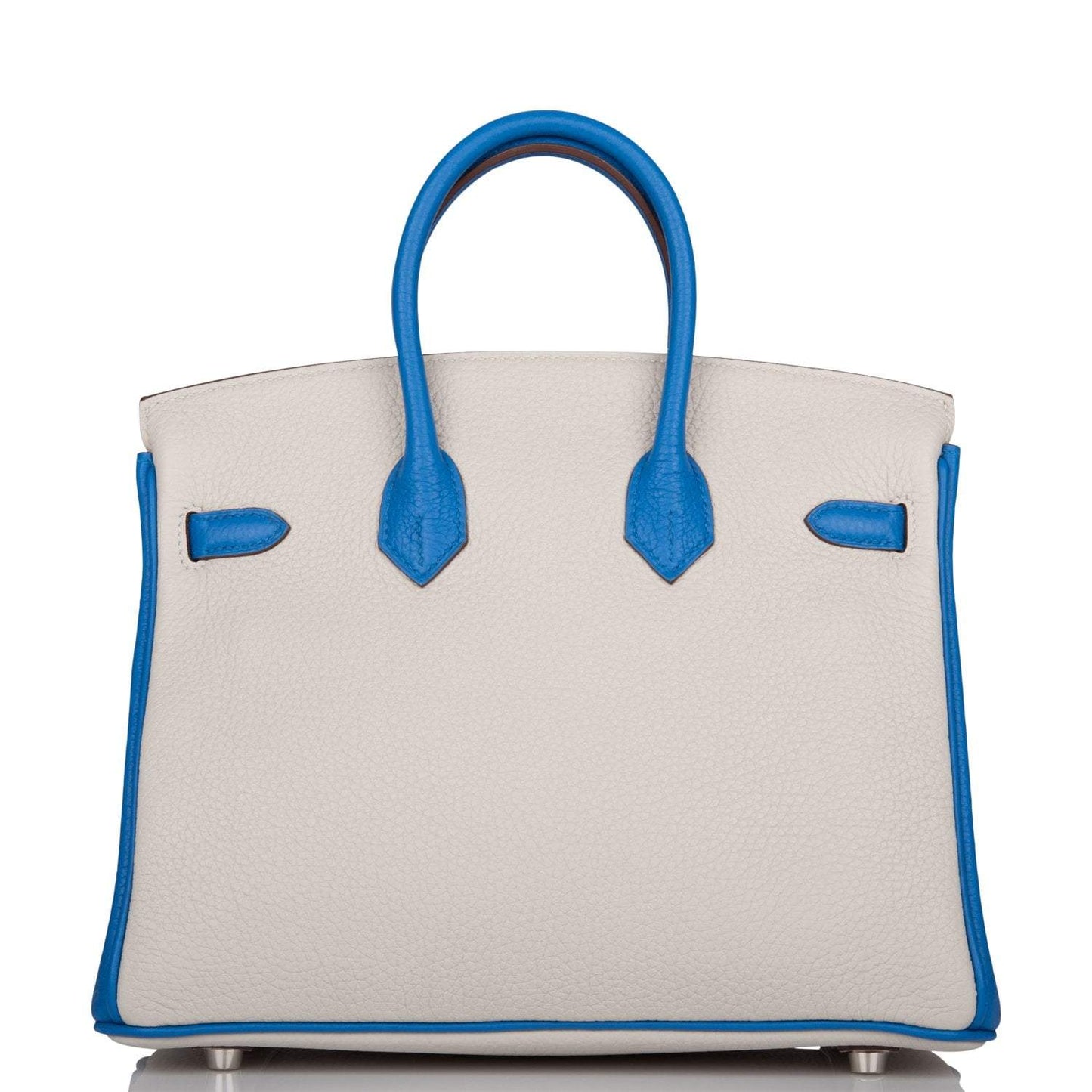 Hermes Birkin 25 Gris Mouette Mykonos Clemence Brushed Palladium Hardware