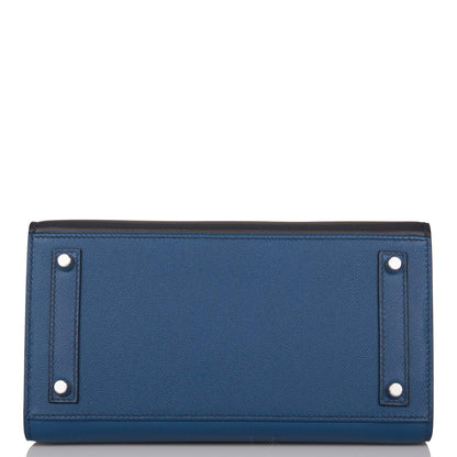Hermes Bleu Sac Birkin Faubourg 20cm Palladium Hardware