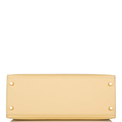 Hermes Kelly 28 Sellier Jaune Poussin