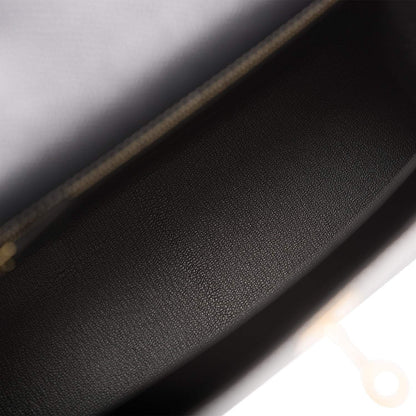 Hermes Kelly 25 Bi-Color Black Craie